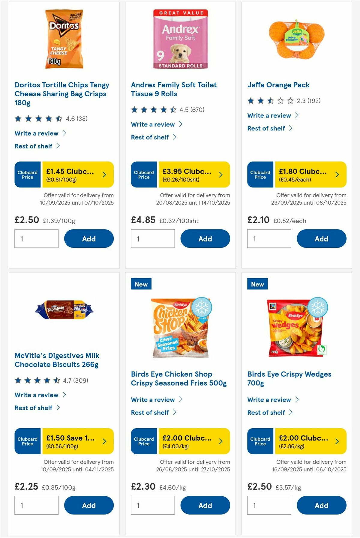 TESCO Offers from 2 October