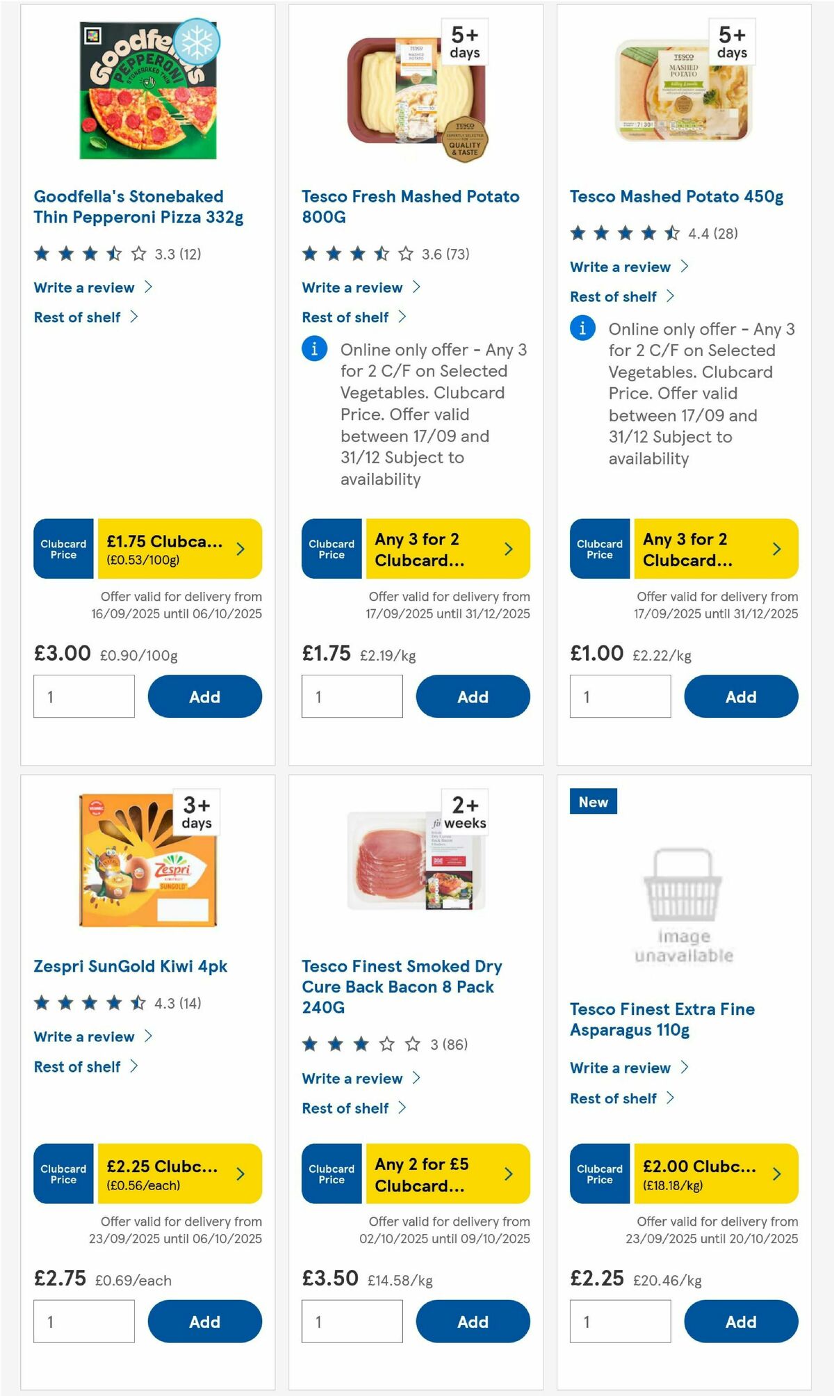 TESCO Offers from 2 October