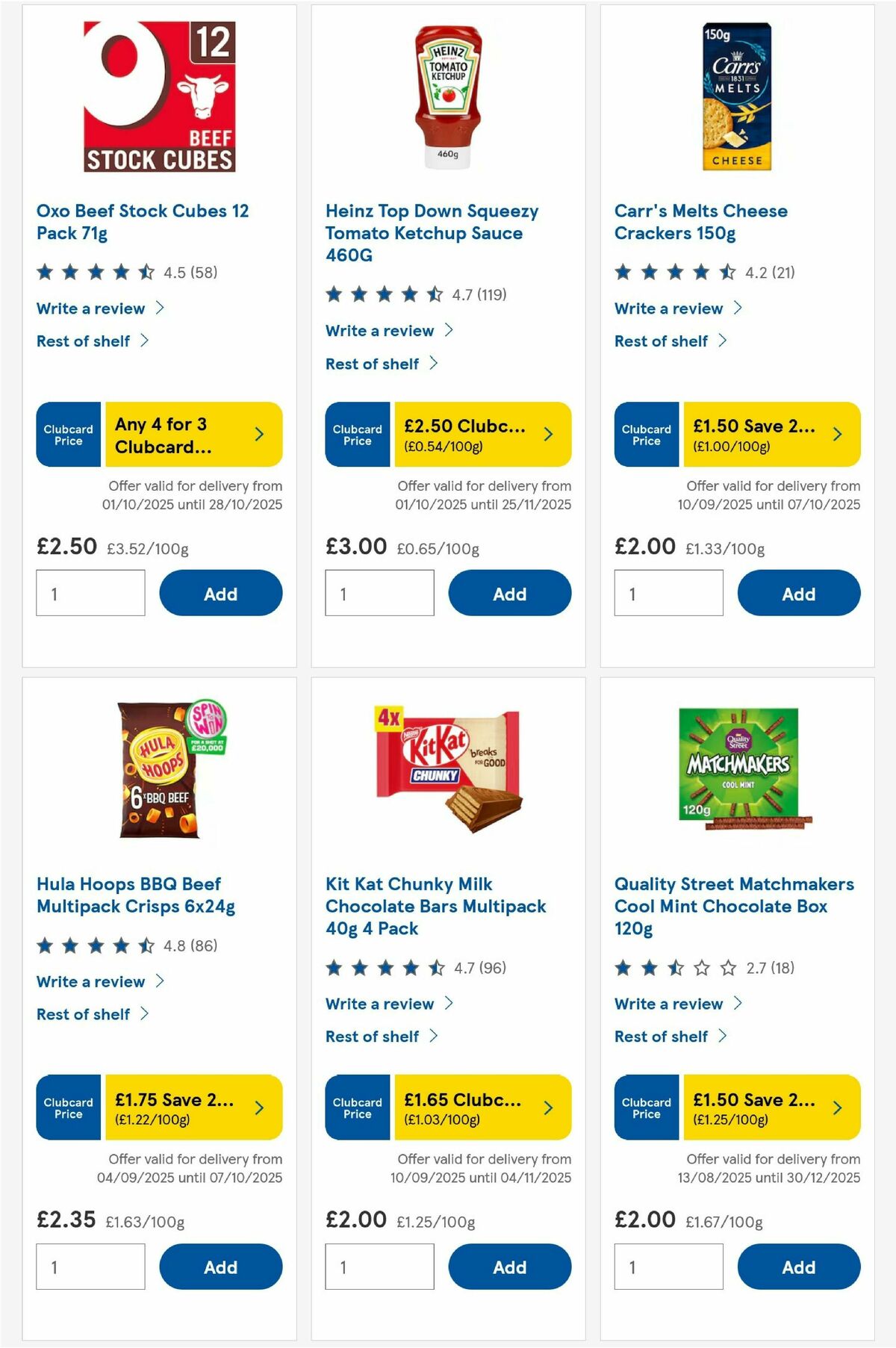 TESCO Offers from 2 October