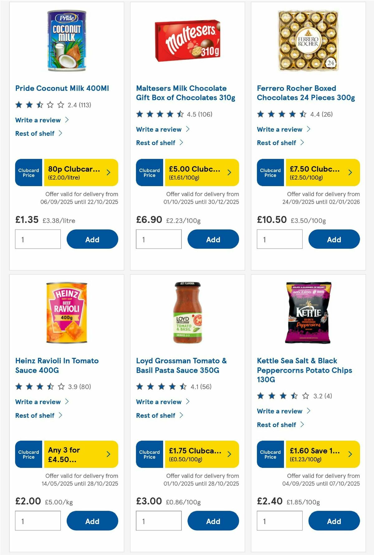 TESCO Offers from 2 October