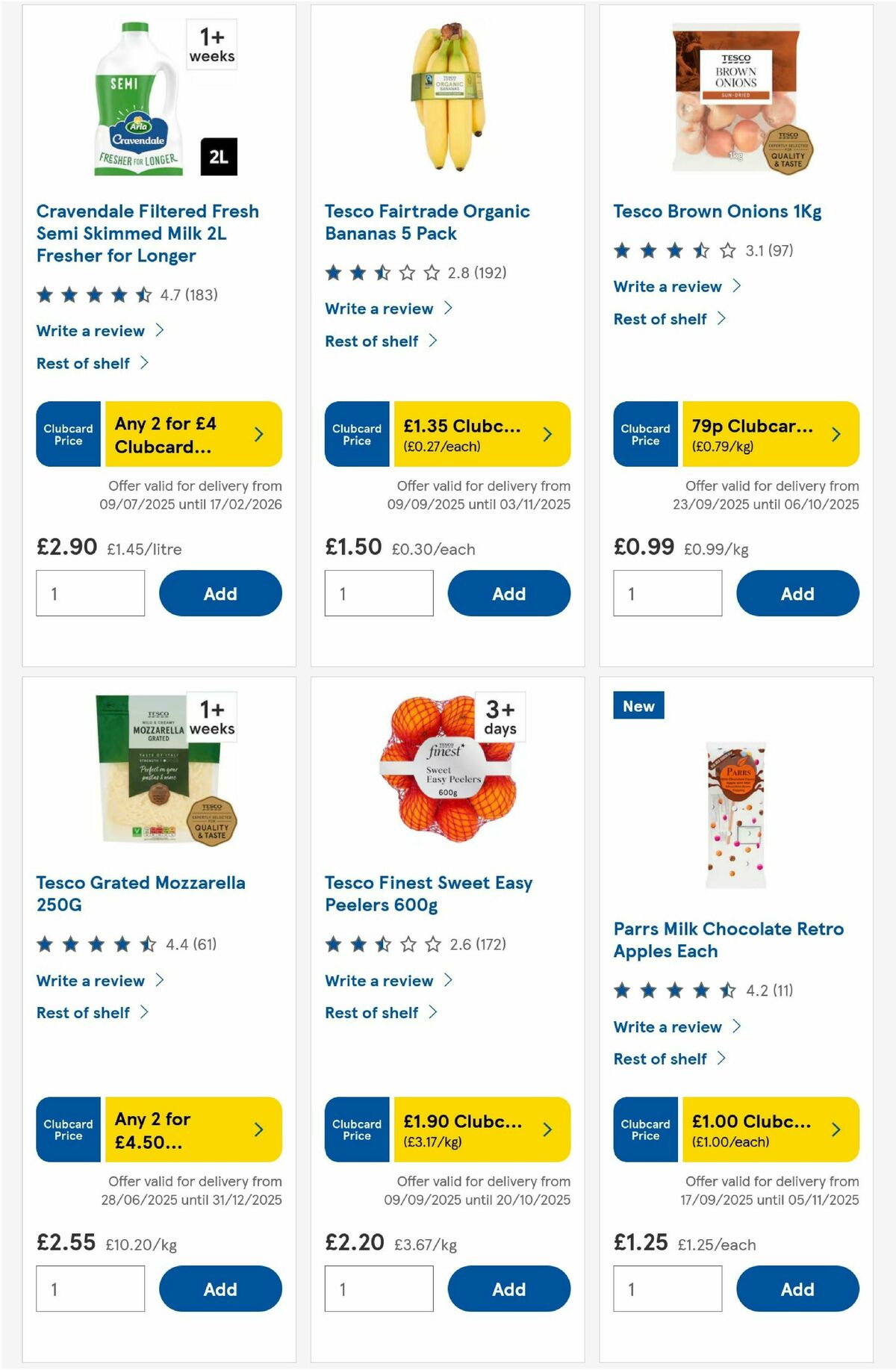 TESCO Offers from 2 October
