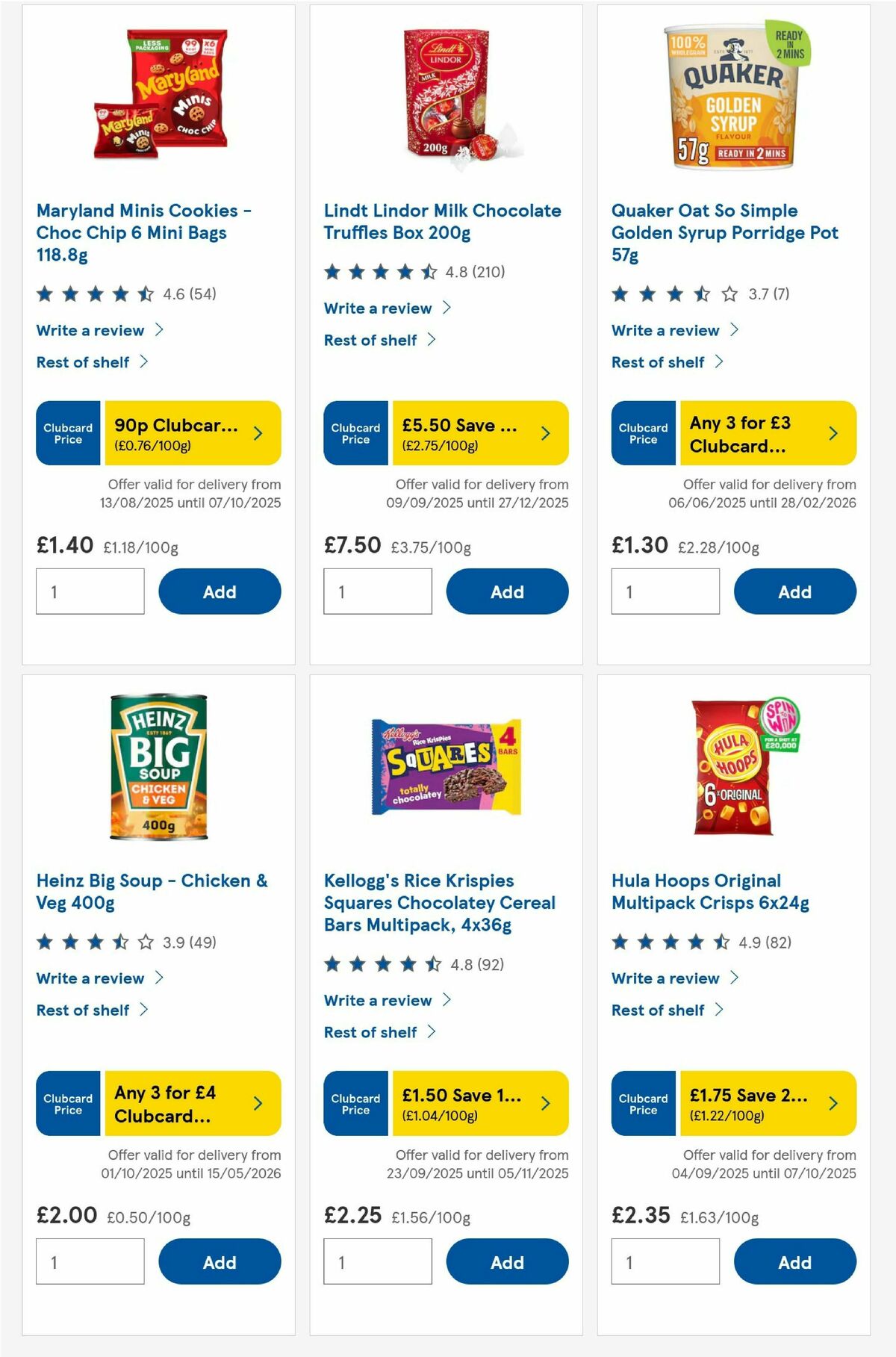 TESCO Offers from 2 October