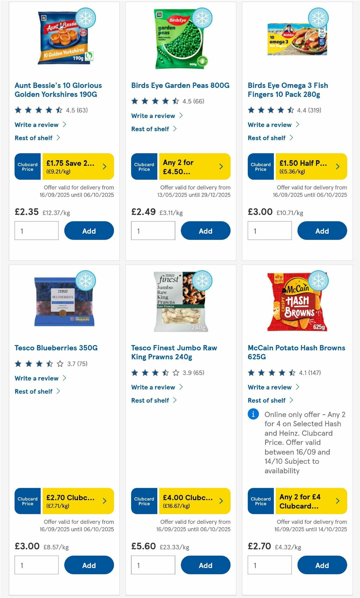 TESCO Offers from 2 October