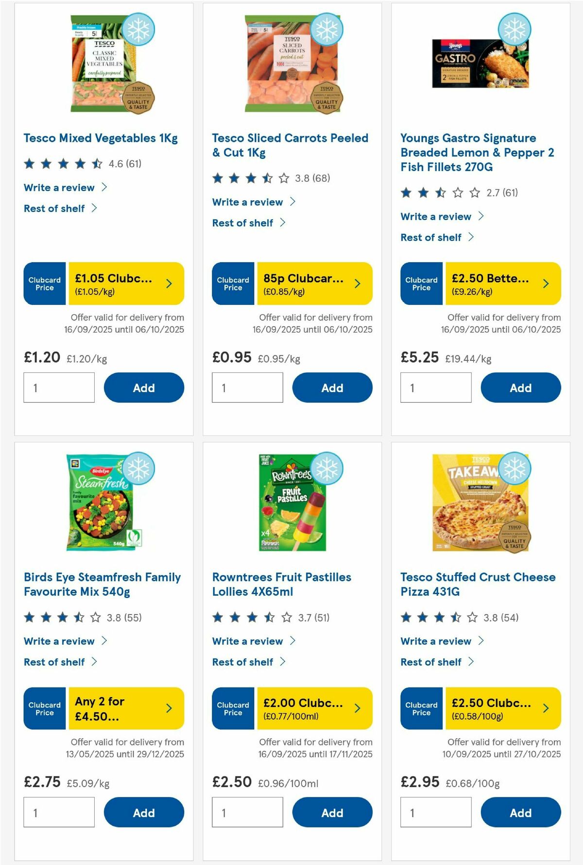TESCO Offers from 2 October