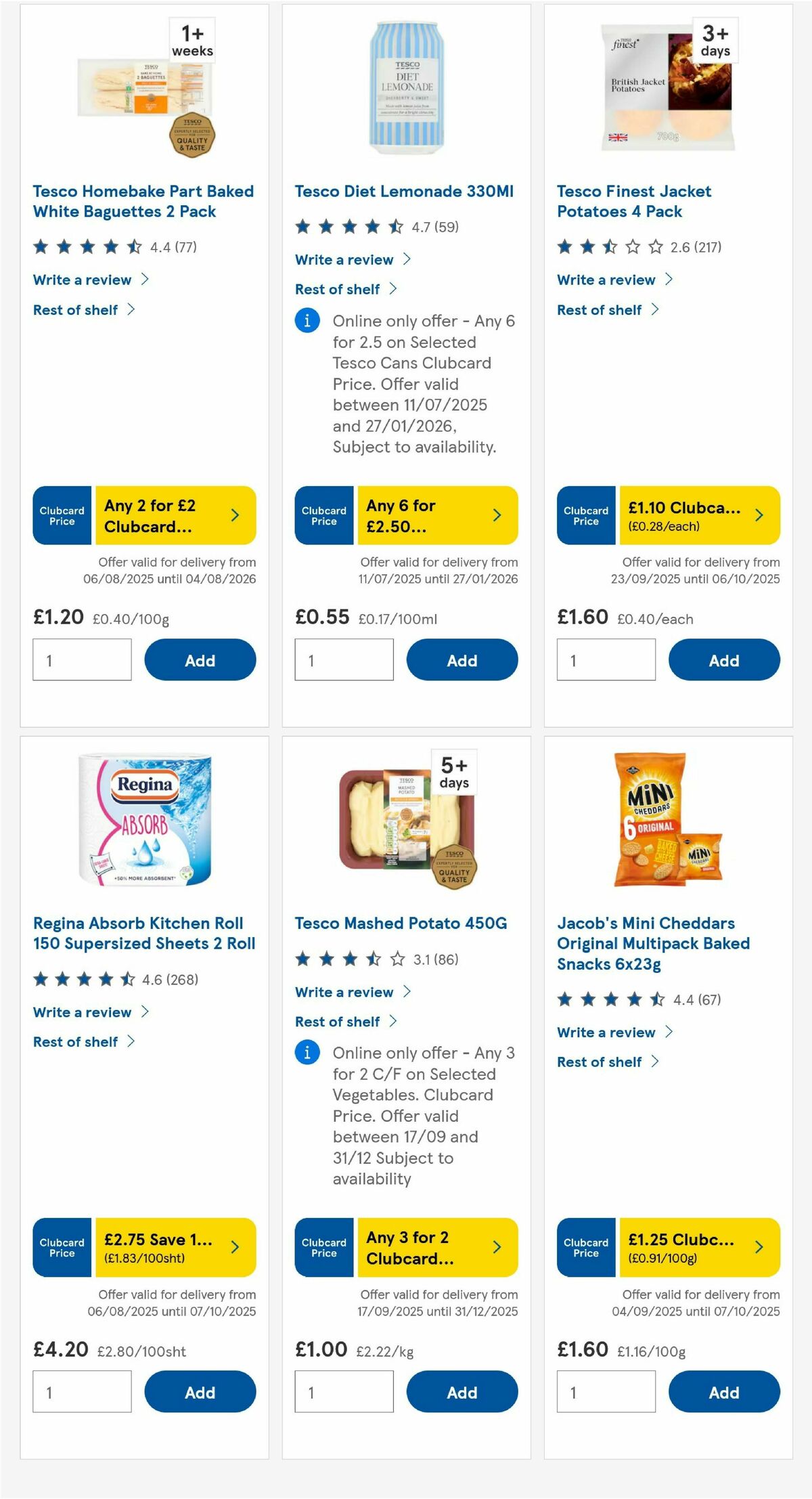 TESCO Offers from 2 October