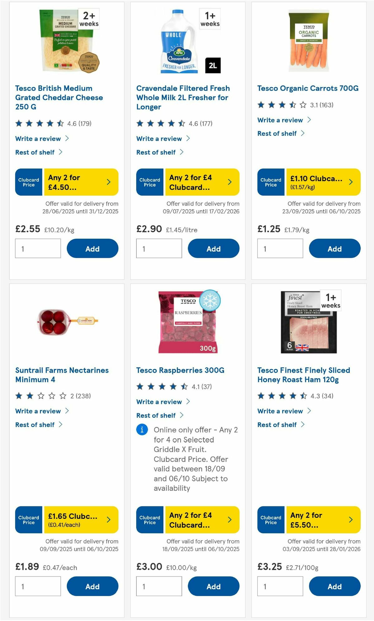 TESCO Offers from 2 October