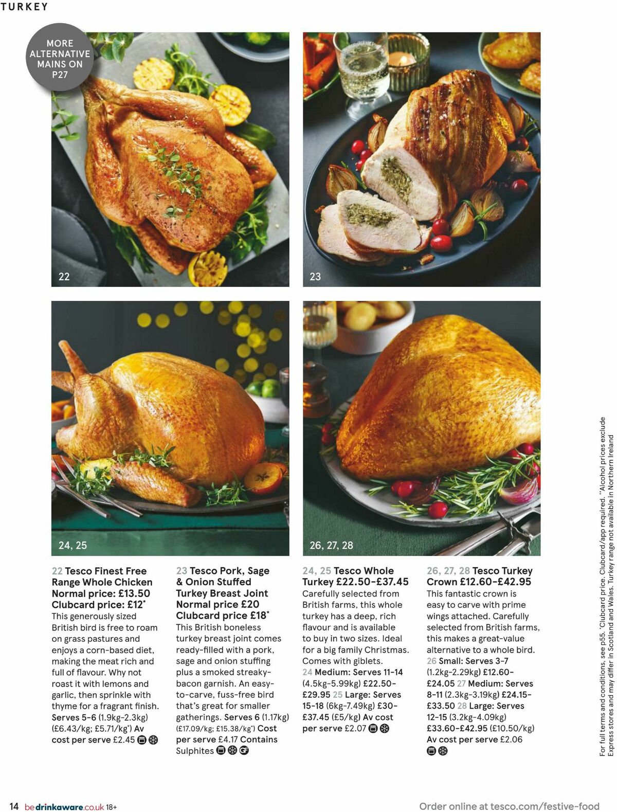 TESCO Festive Food to Order Offers from 5 October