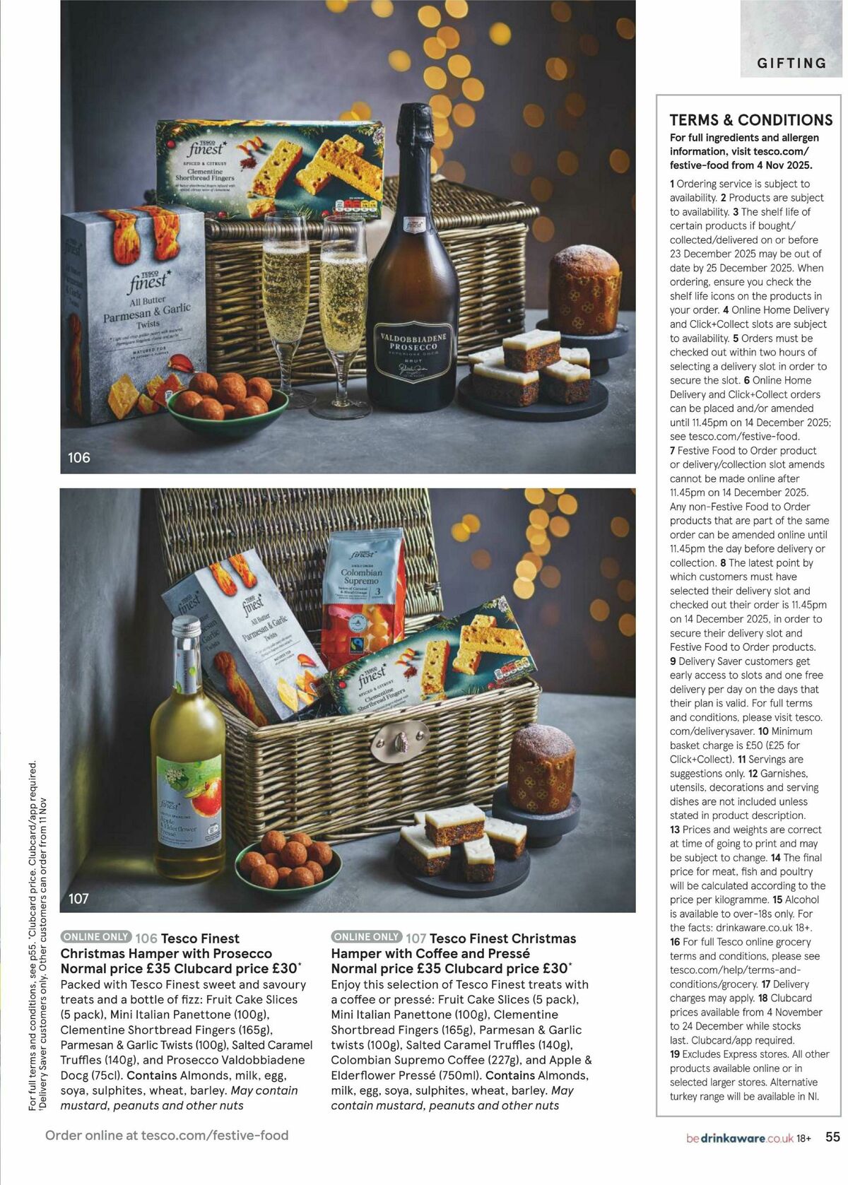 TESCO Festive Food to Order Offers from 5 October