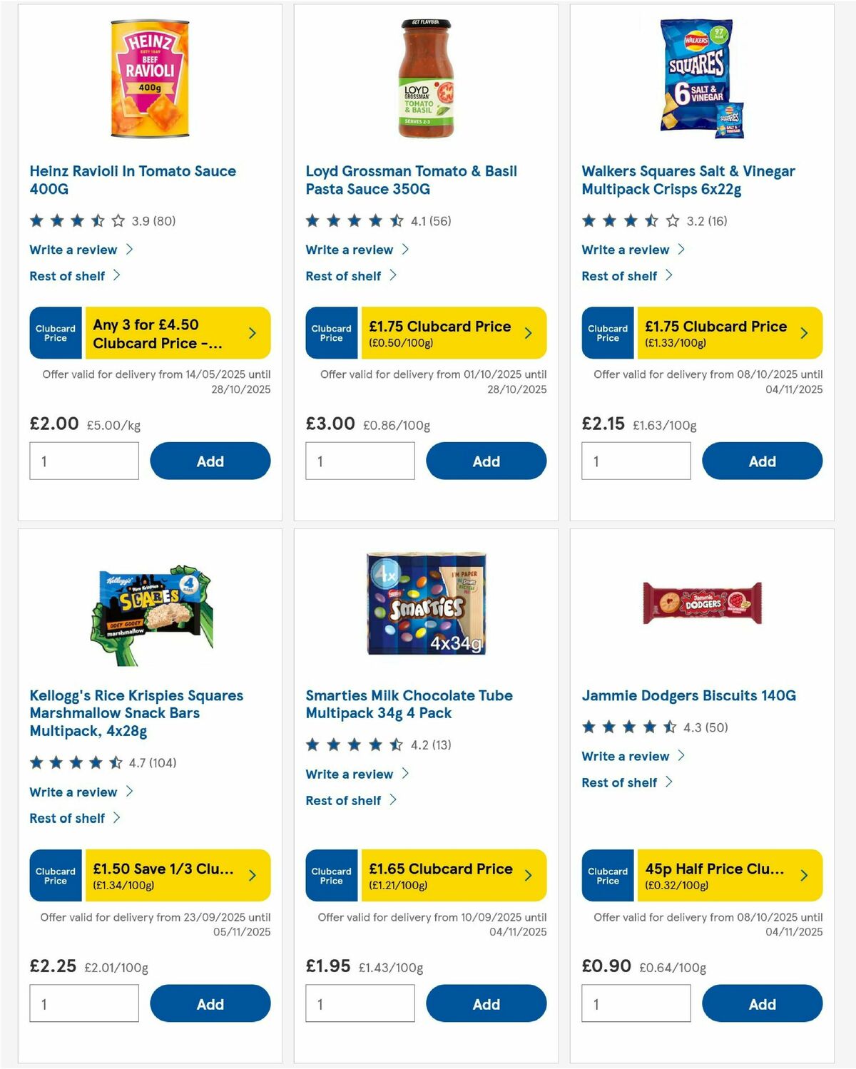 TESCO Offers from 9 October