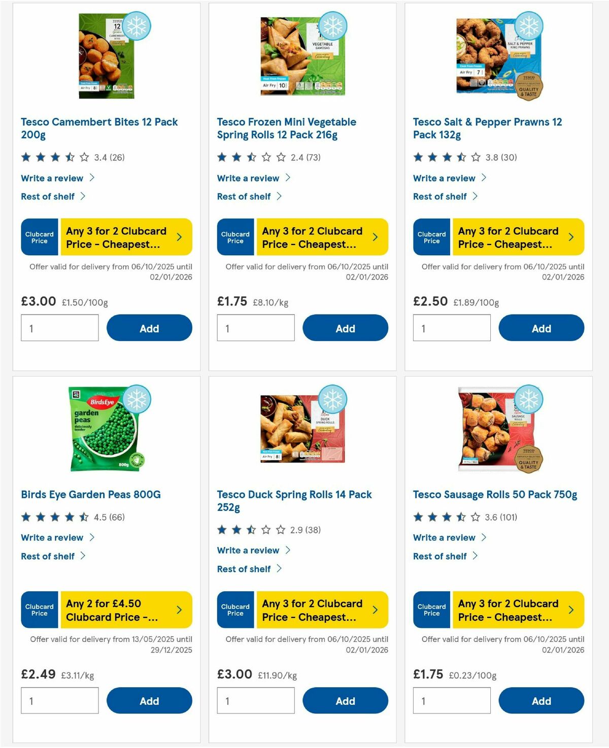 TESCO Offers from 9 October