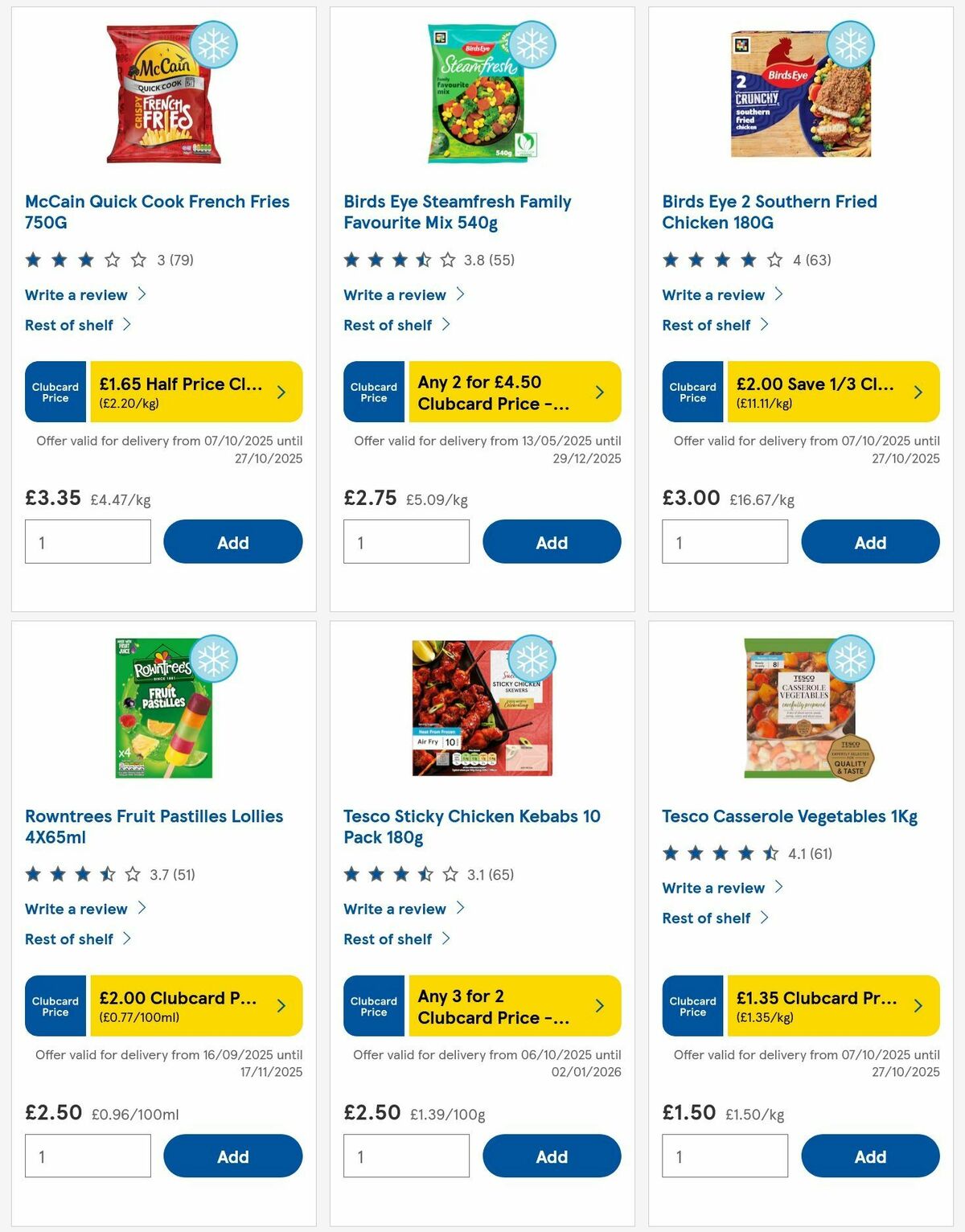 TESCO Offers from 9 October