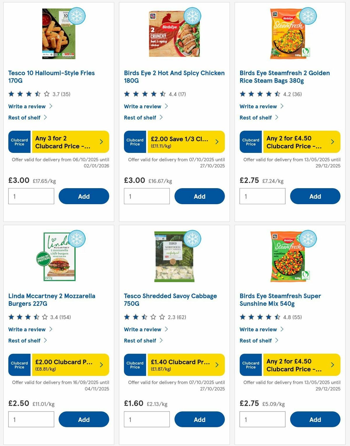 TESCO Offers from 9 October
