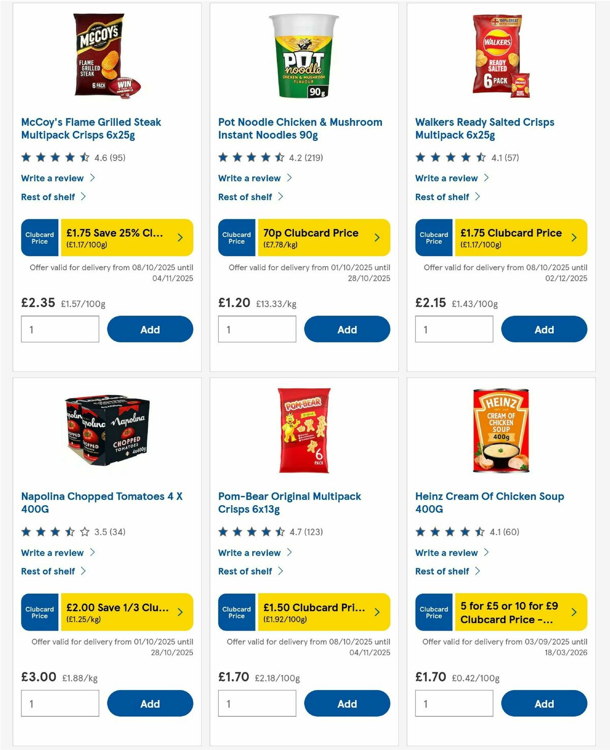 TESCO Offers from 9 October