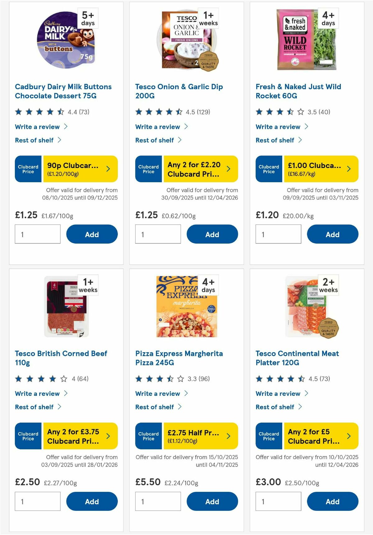 TESCO Offers from 16 October
