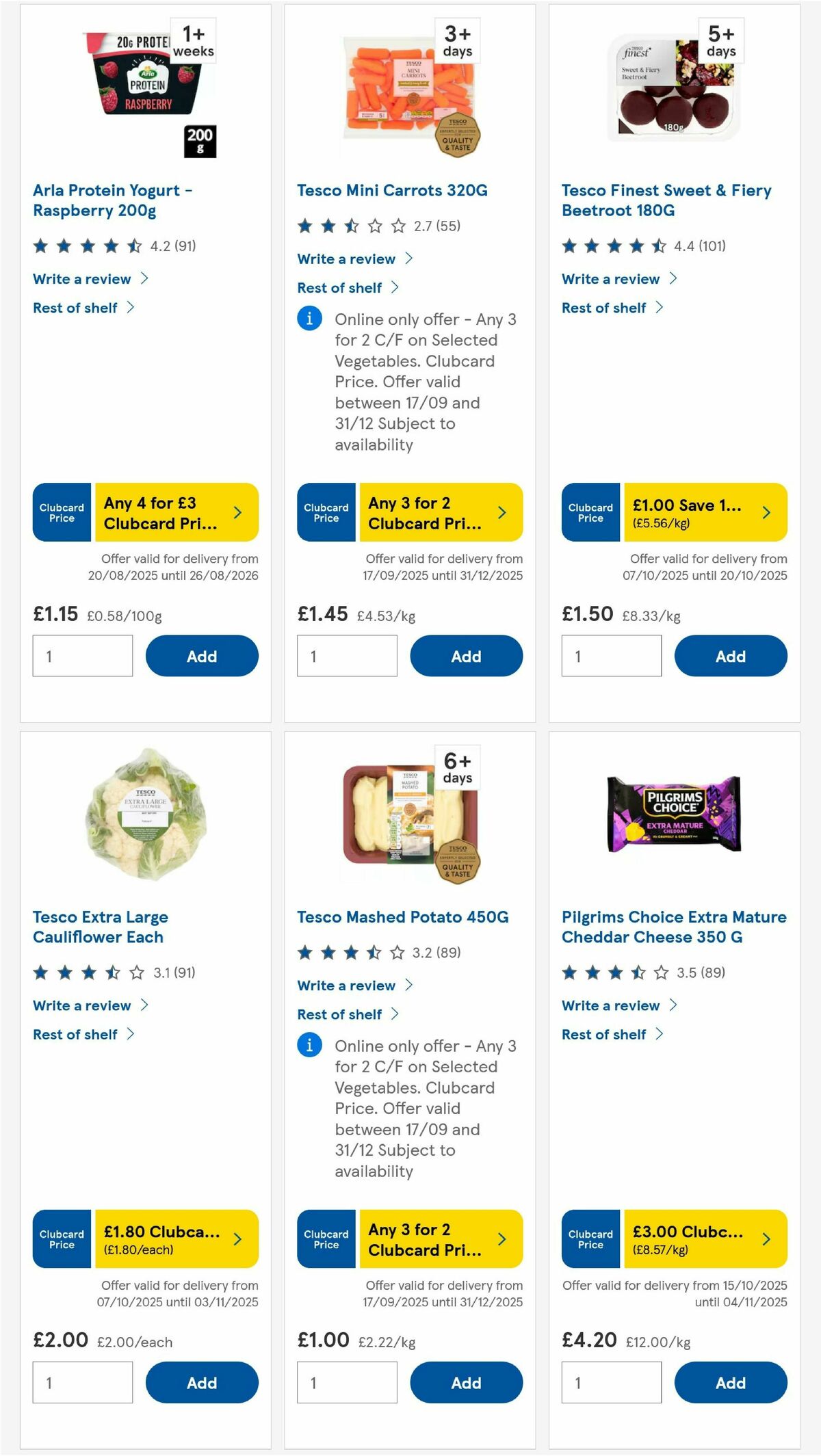 TESCO Offers from 16 October