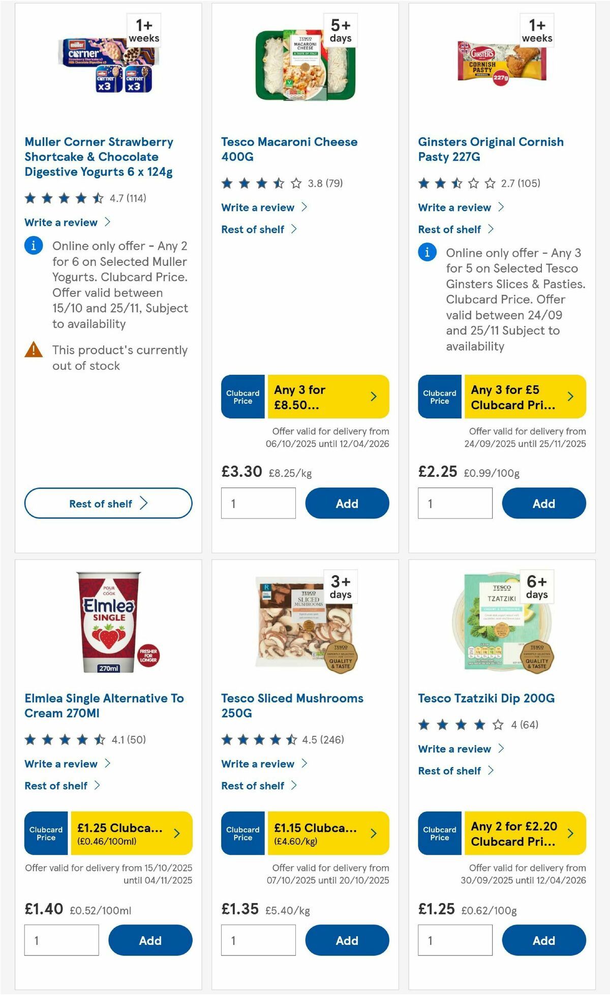 TESCO Offers from 16 October