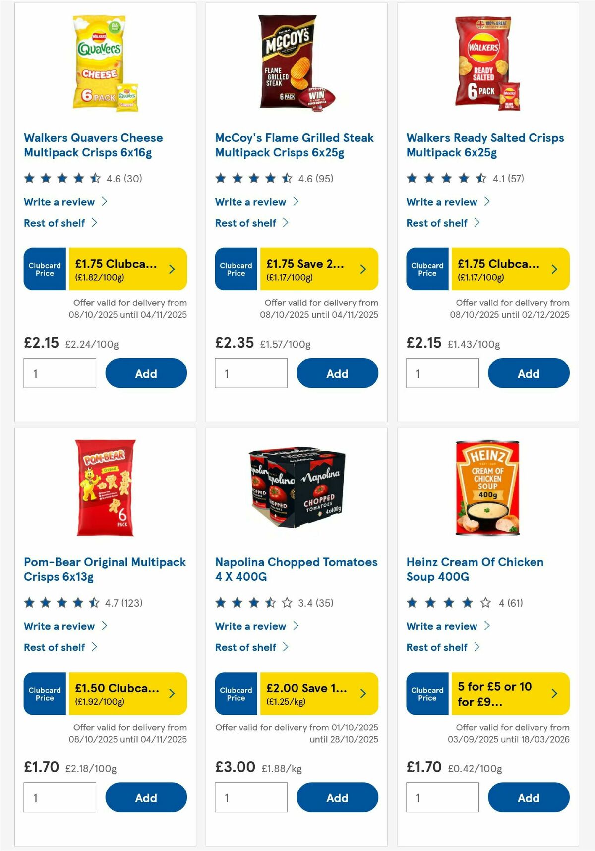 TESCO Offers from 16 October