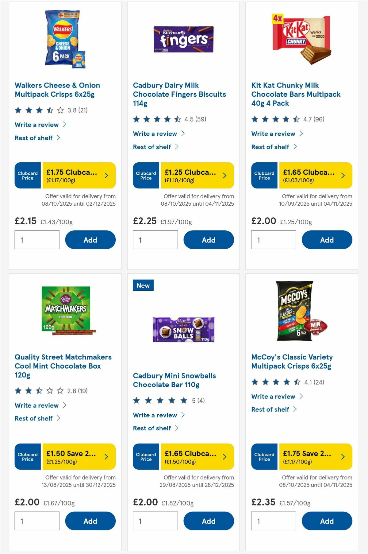 TESCO Offers from 16 October