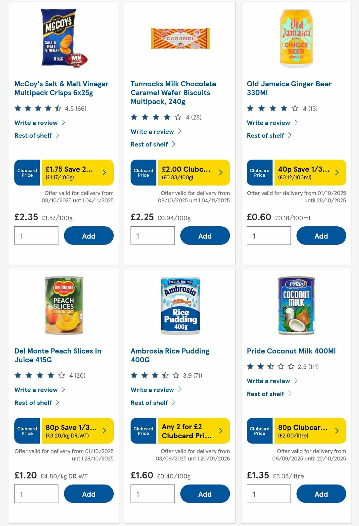 TESCO Offers from 16 October
