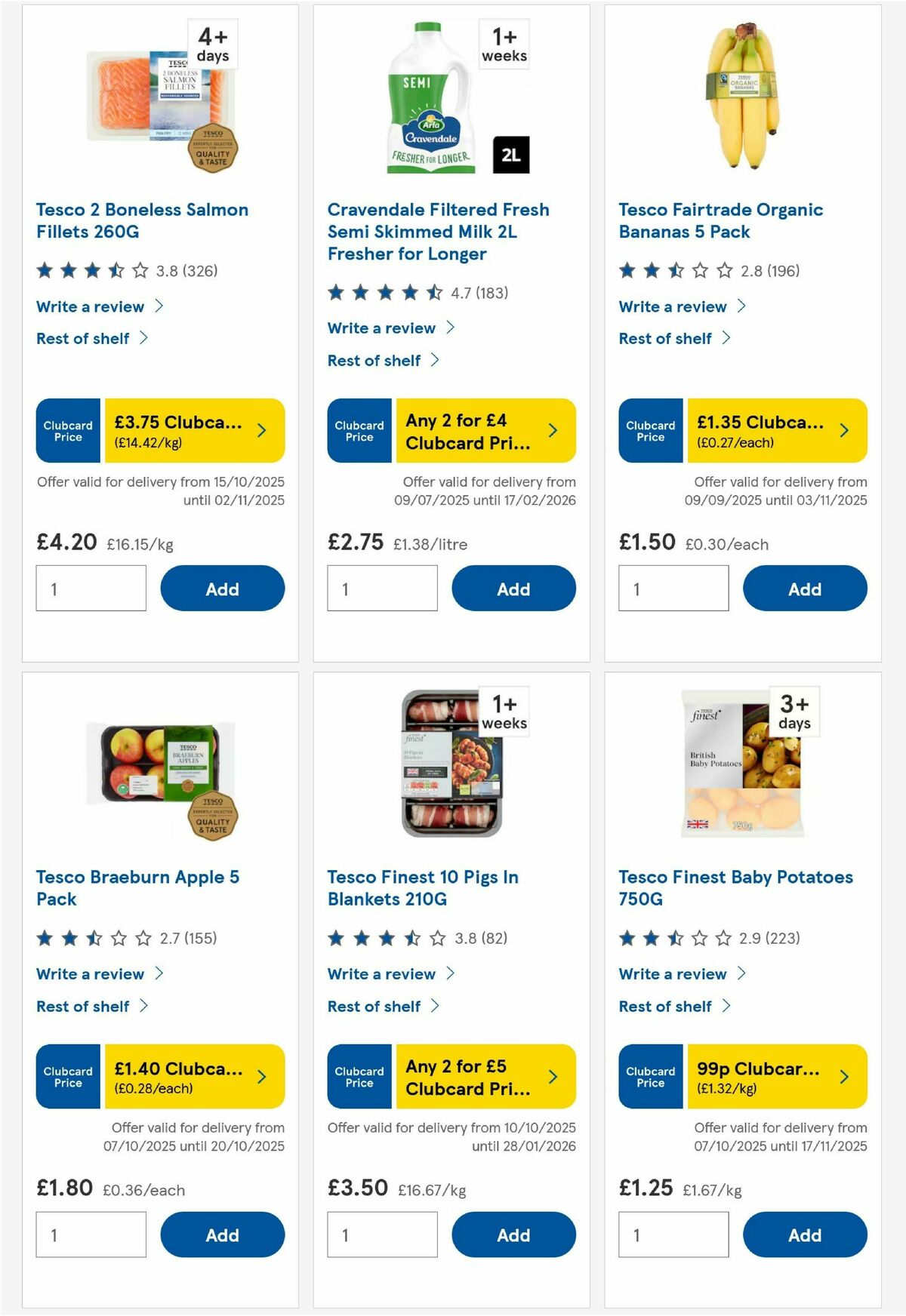 TESCO Offers from 16 October