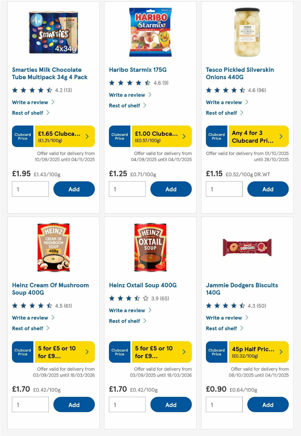 TESCO Offers from 16 October