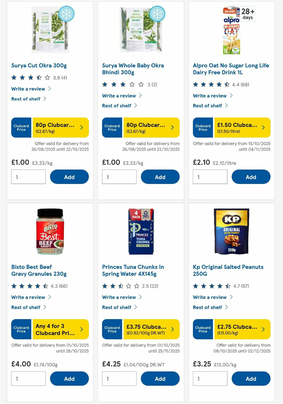 TESCO Offers from 16 October