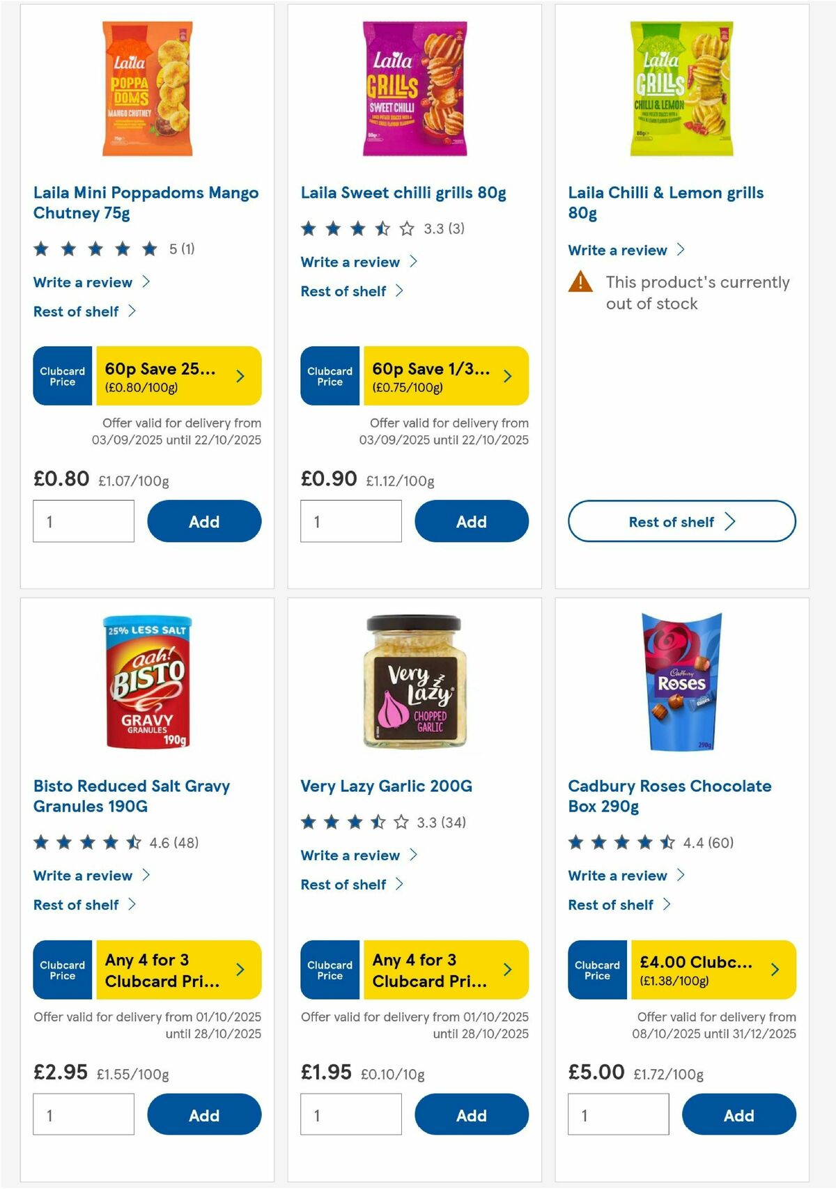 TESCO Offers from 16 October