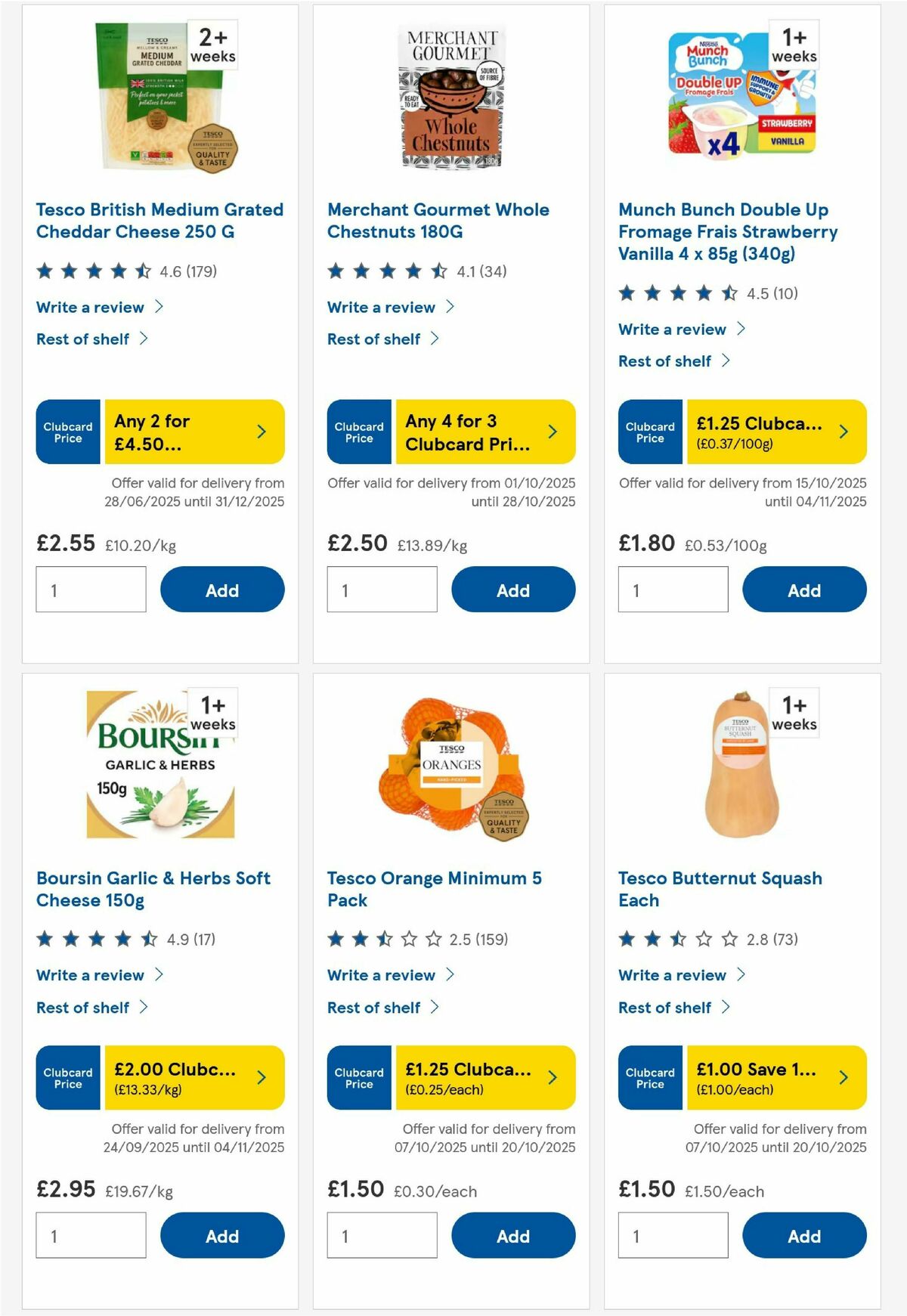 TESCO Offers from 16 October
