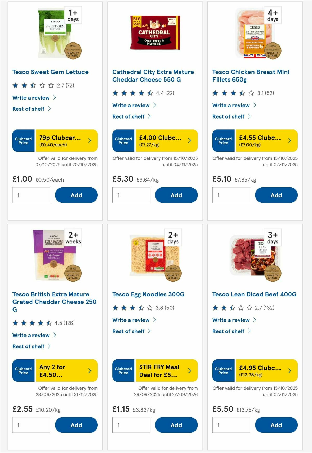 TESCO Offers from 16 October