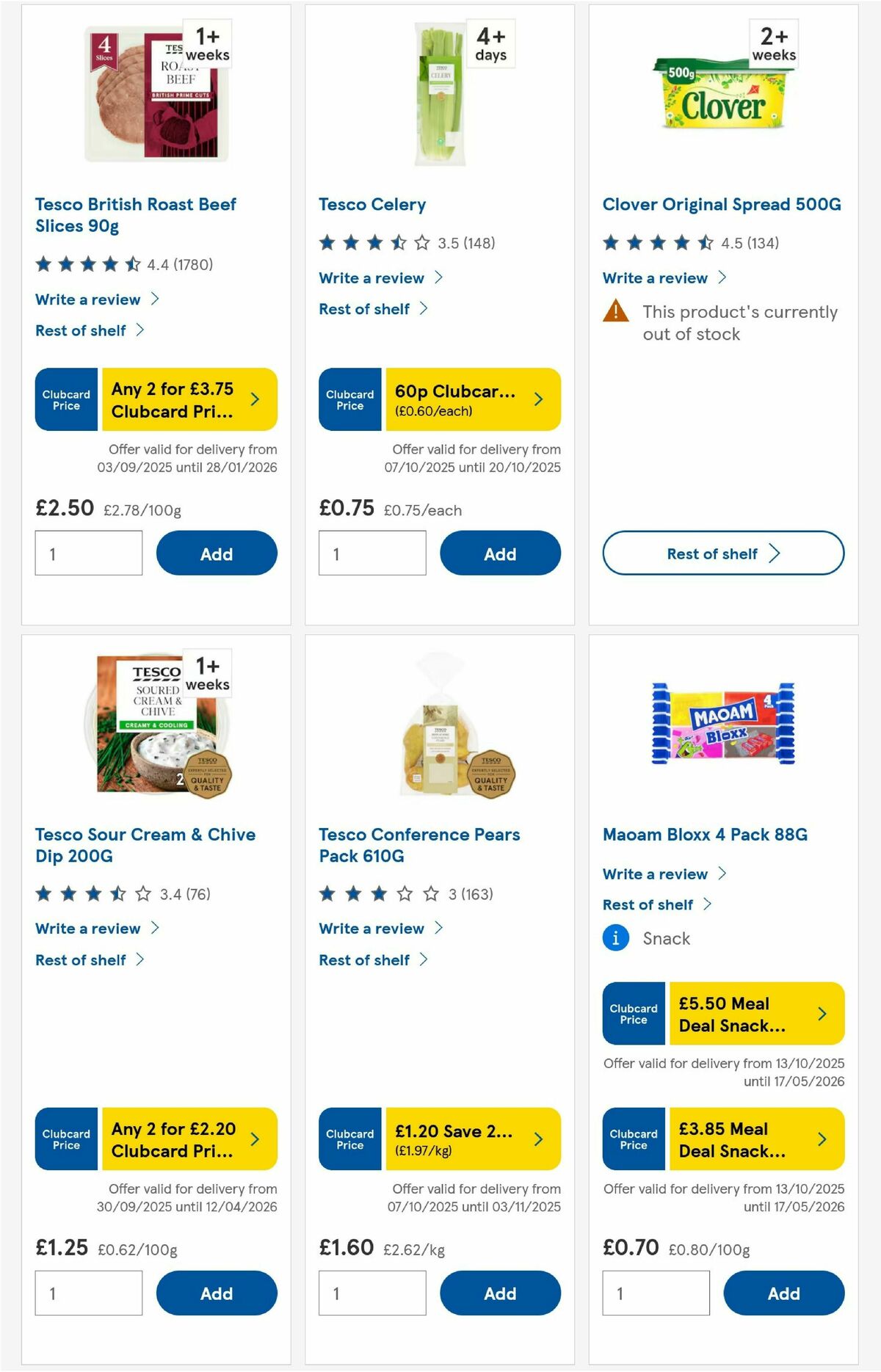 TESCO Offers from 16 October