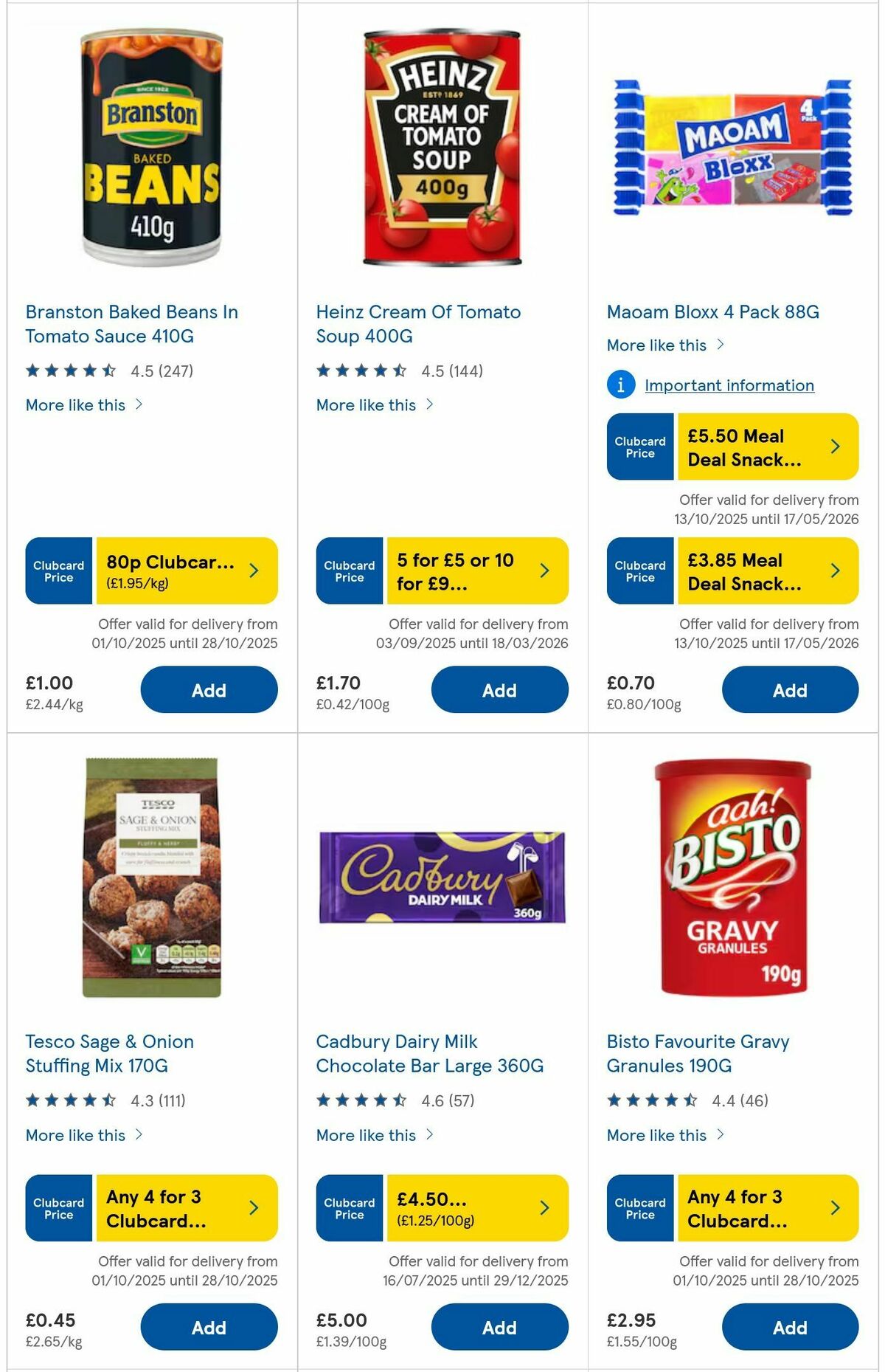 TESCO Offers from 23 October