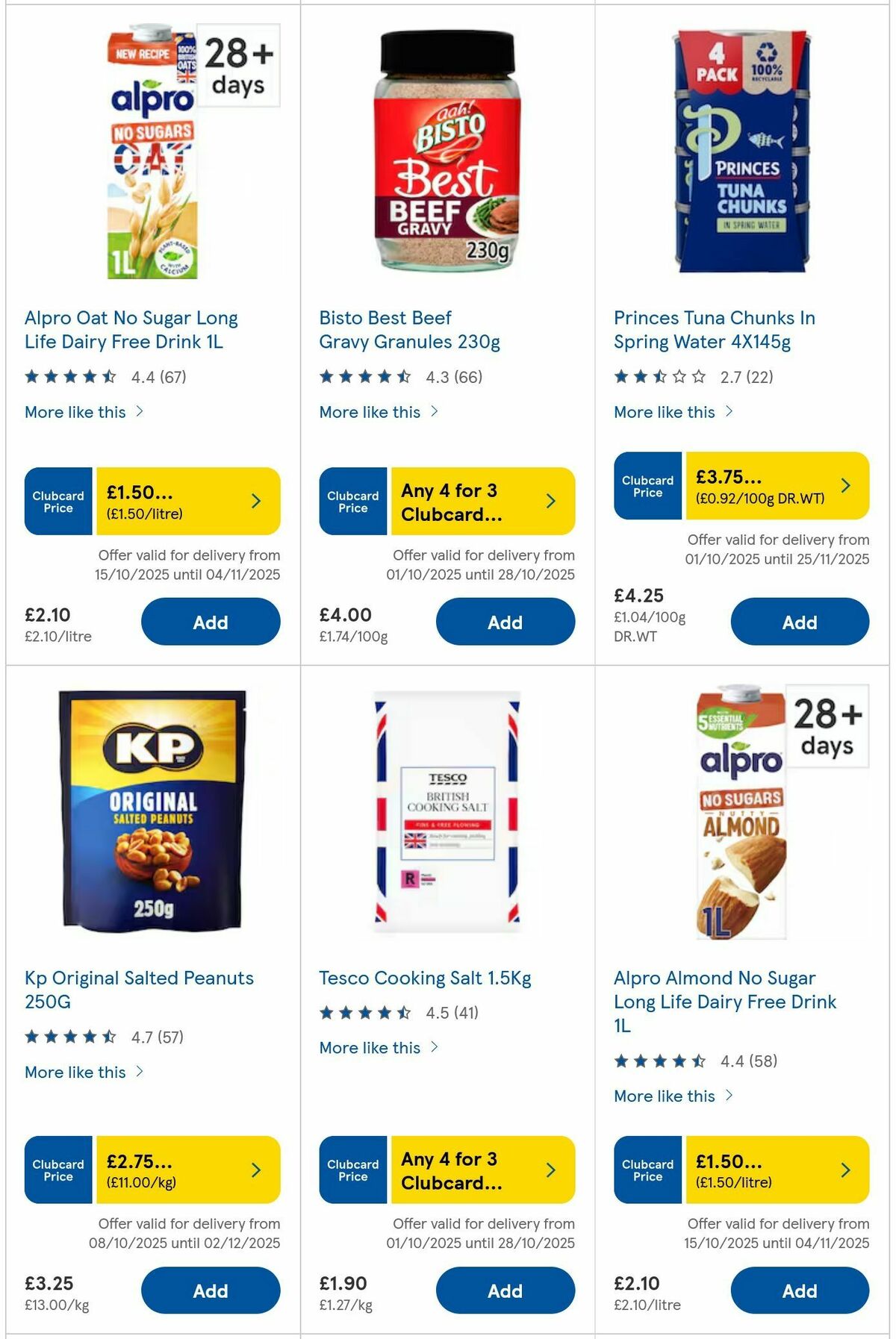 TESCO Offers from 23 October