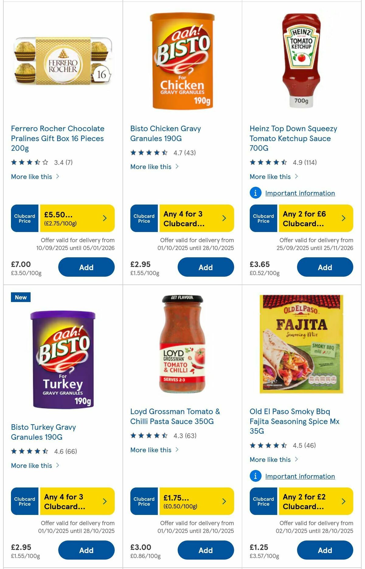 TESCO Offers from 23 October