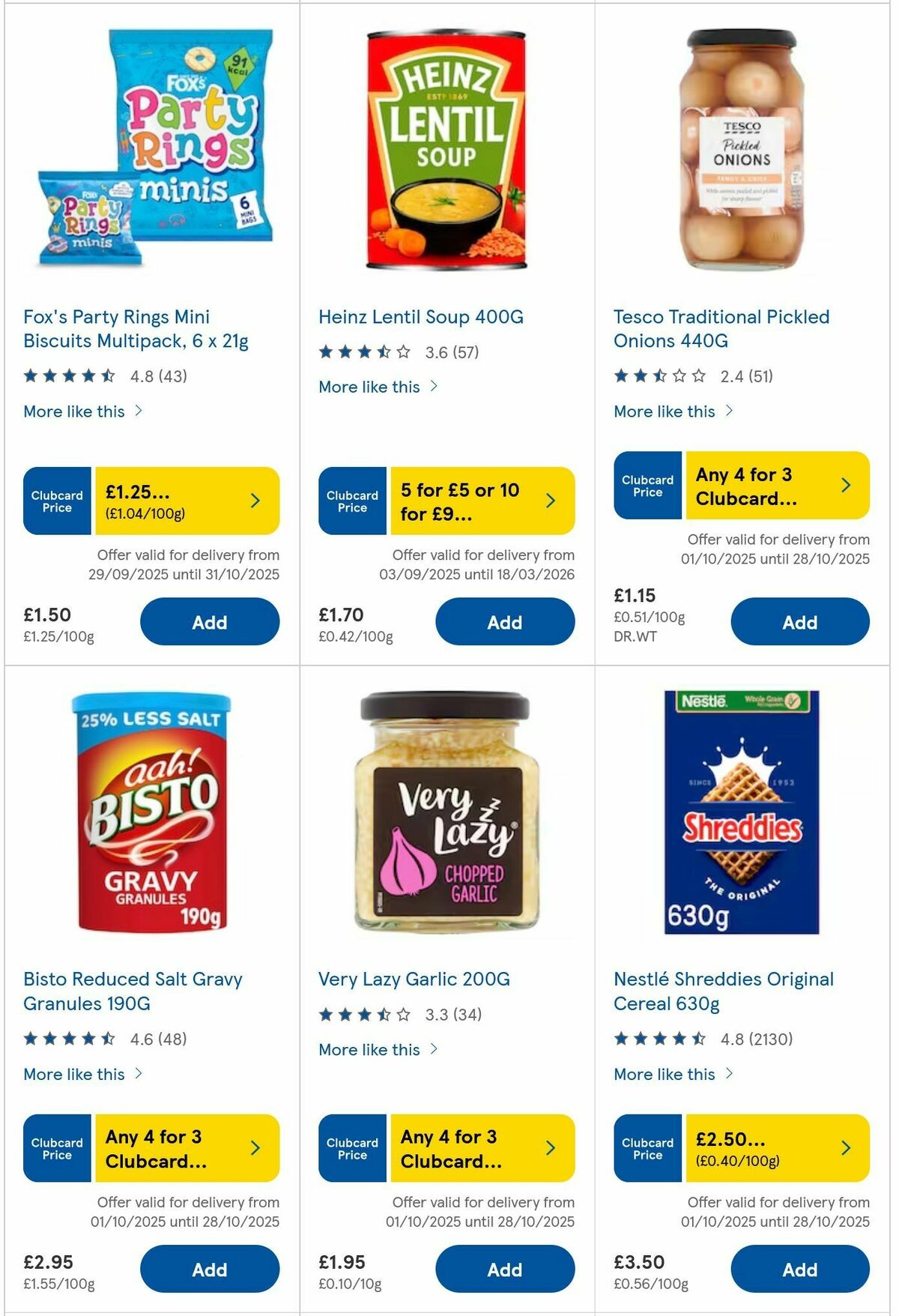 TESCO Offers from 23 October