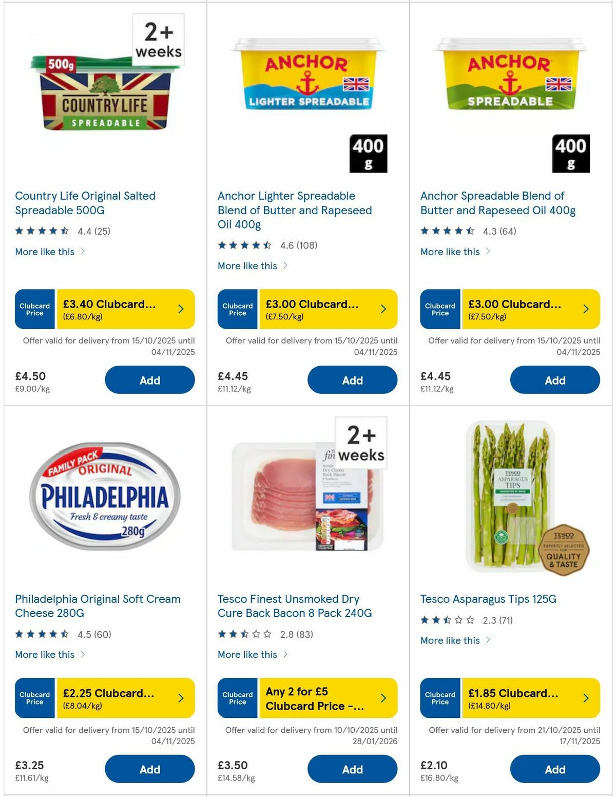 TESCO Offers from 30 October