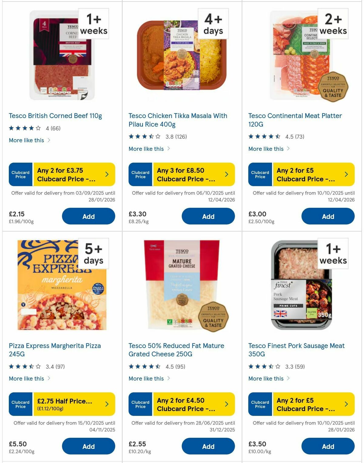TESCO Offers from 30 October