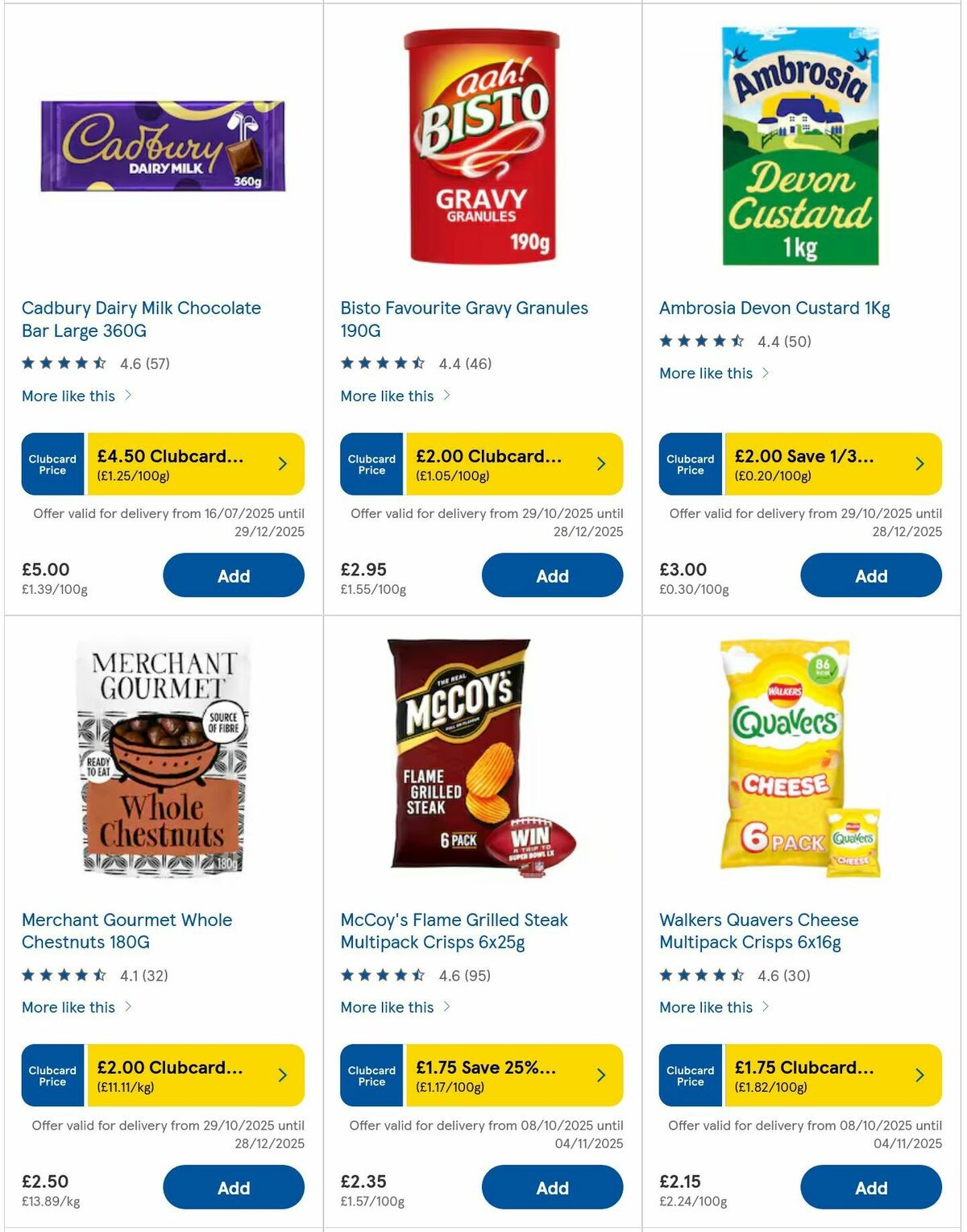TESCO Offers from 30 October