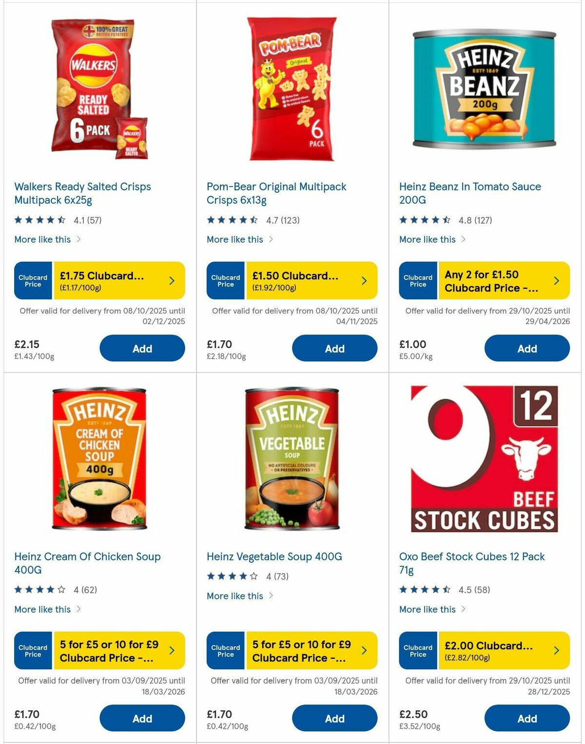 TESCO Offers from 30 October
