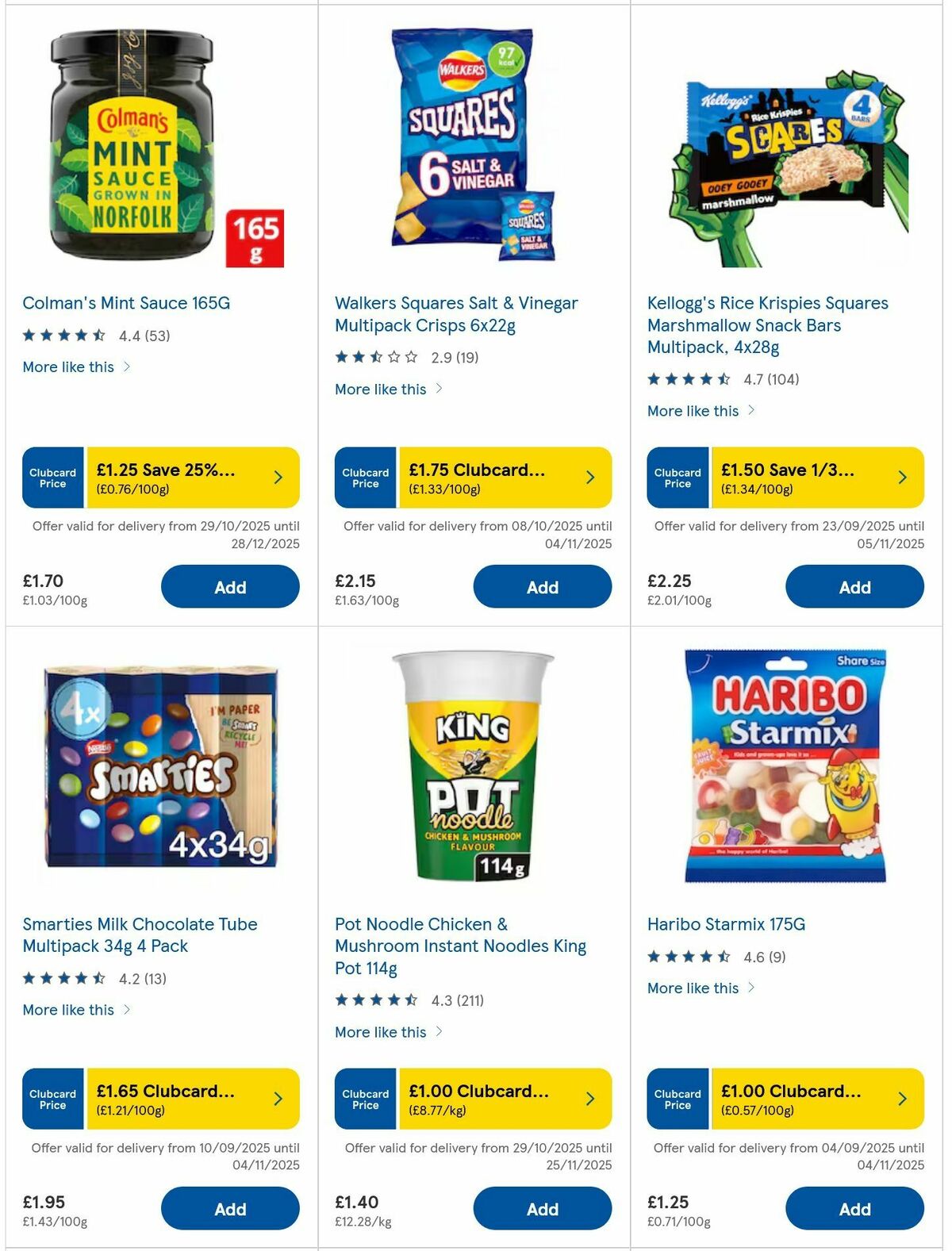 TESCO Offers from 30 October