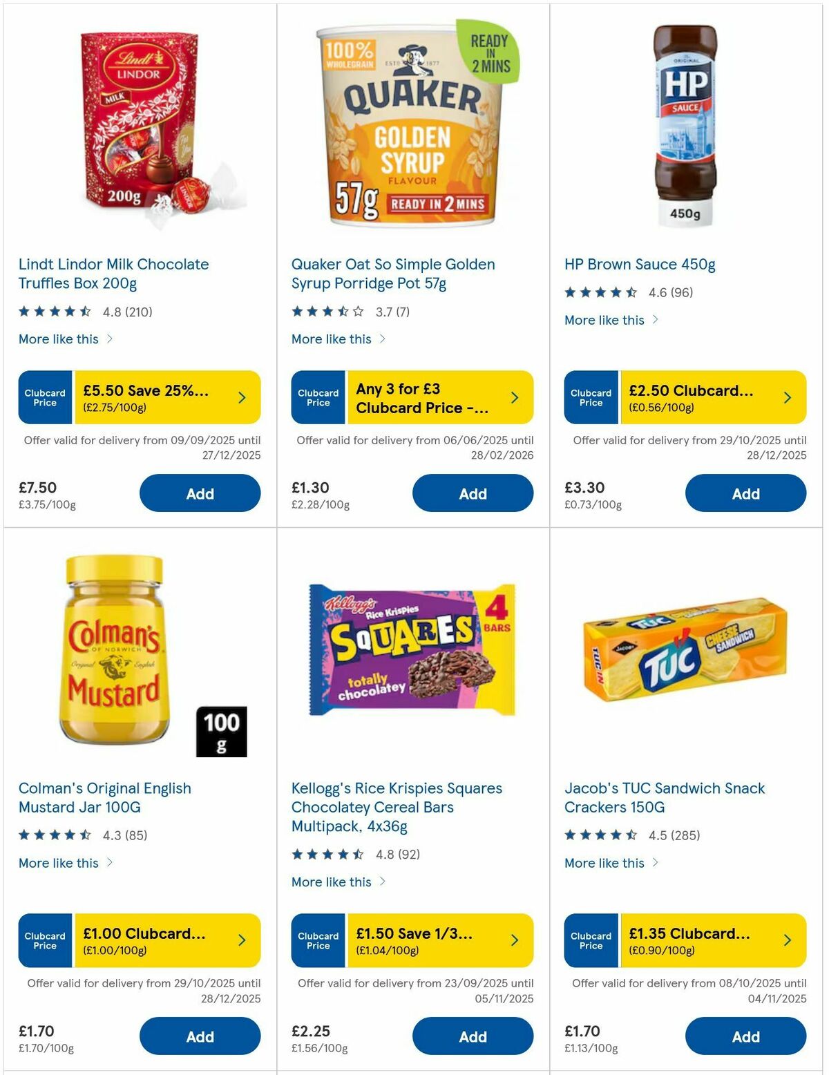 TESCO Offers from 30 October