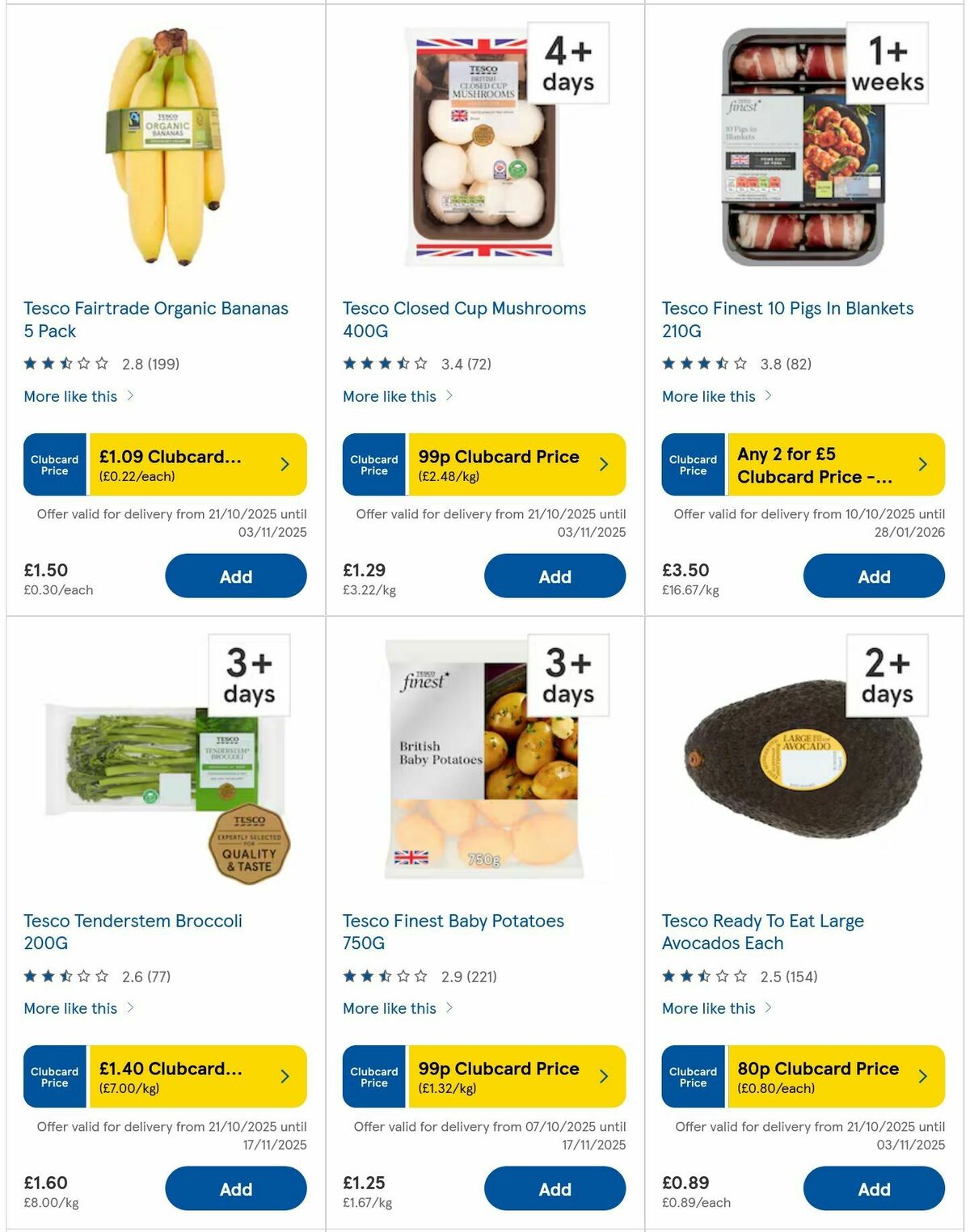 TESCO Offers from 30 October