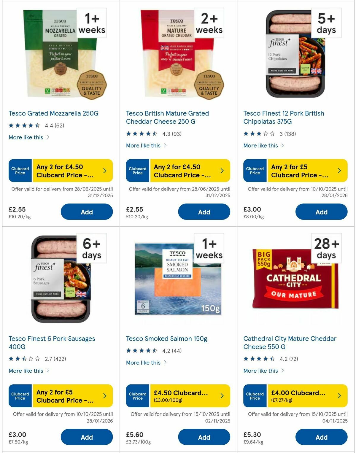 TESCO Offers from 30 October