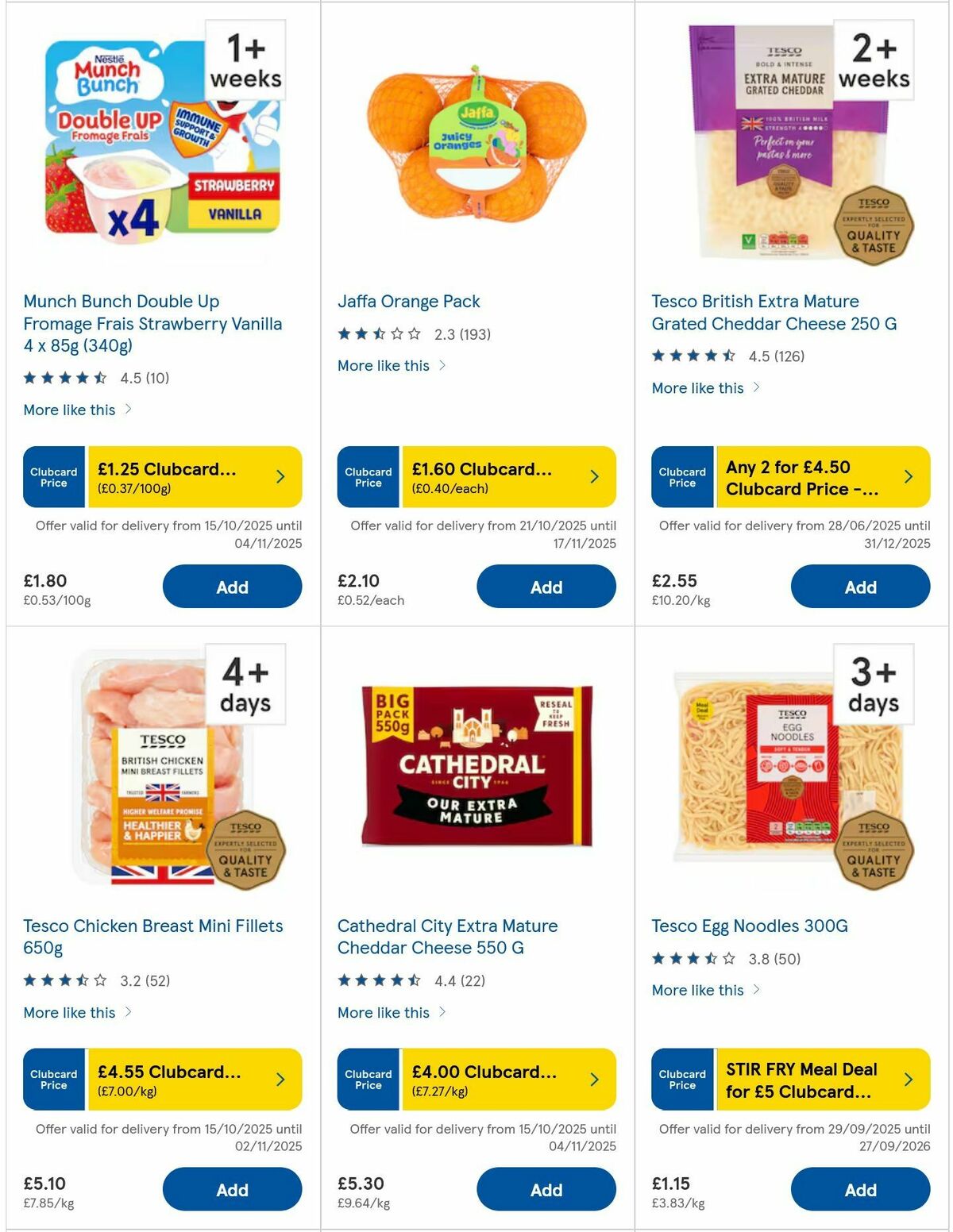 TESCO Offers from 30 October