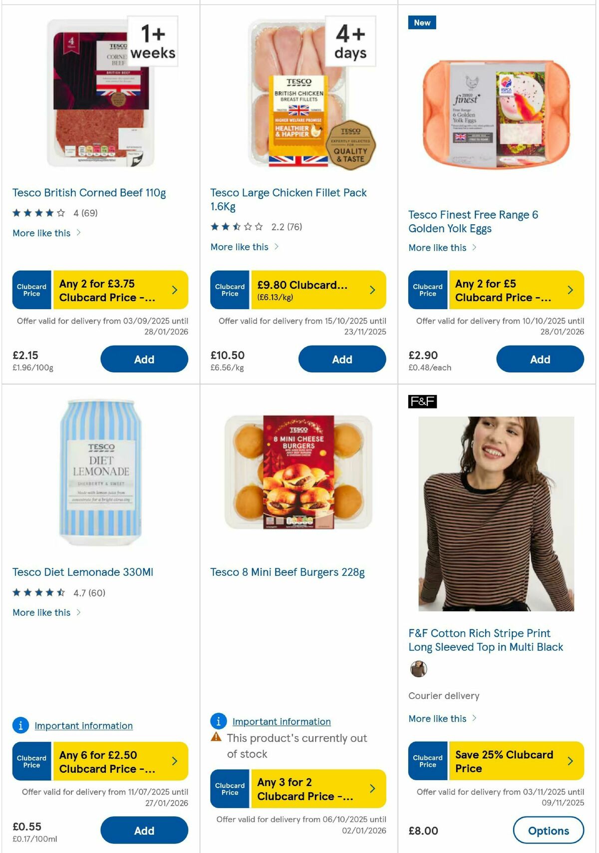 TESCO Offers from 6 November