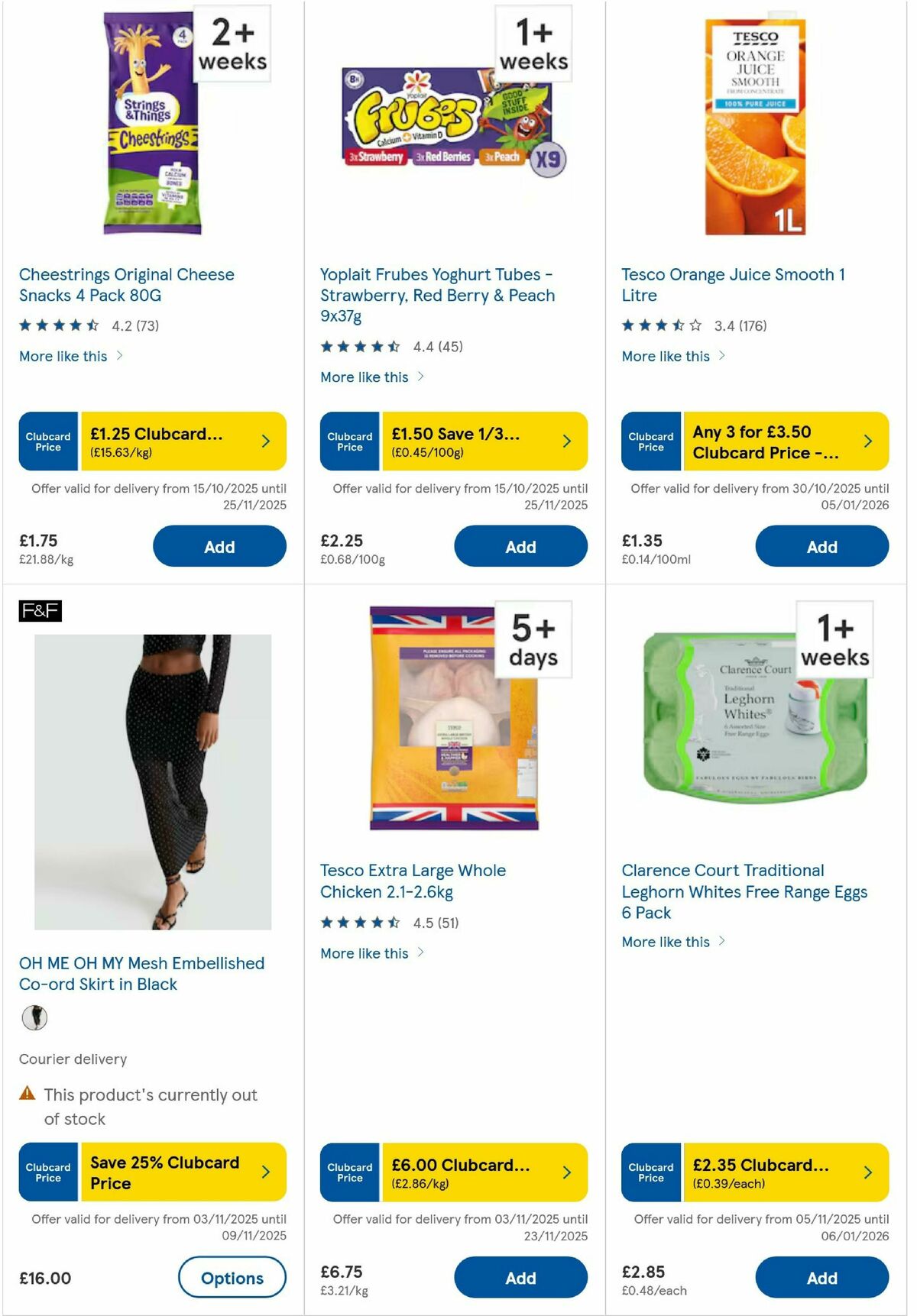 TESCO Offers from 6 November
