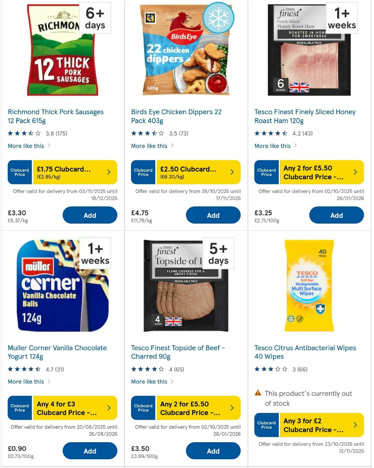 TESCO Offers from 6 November