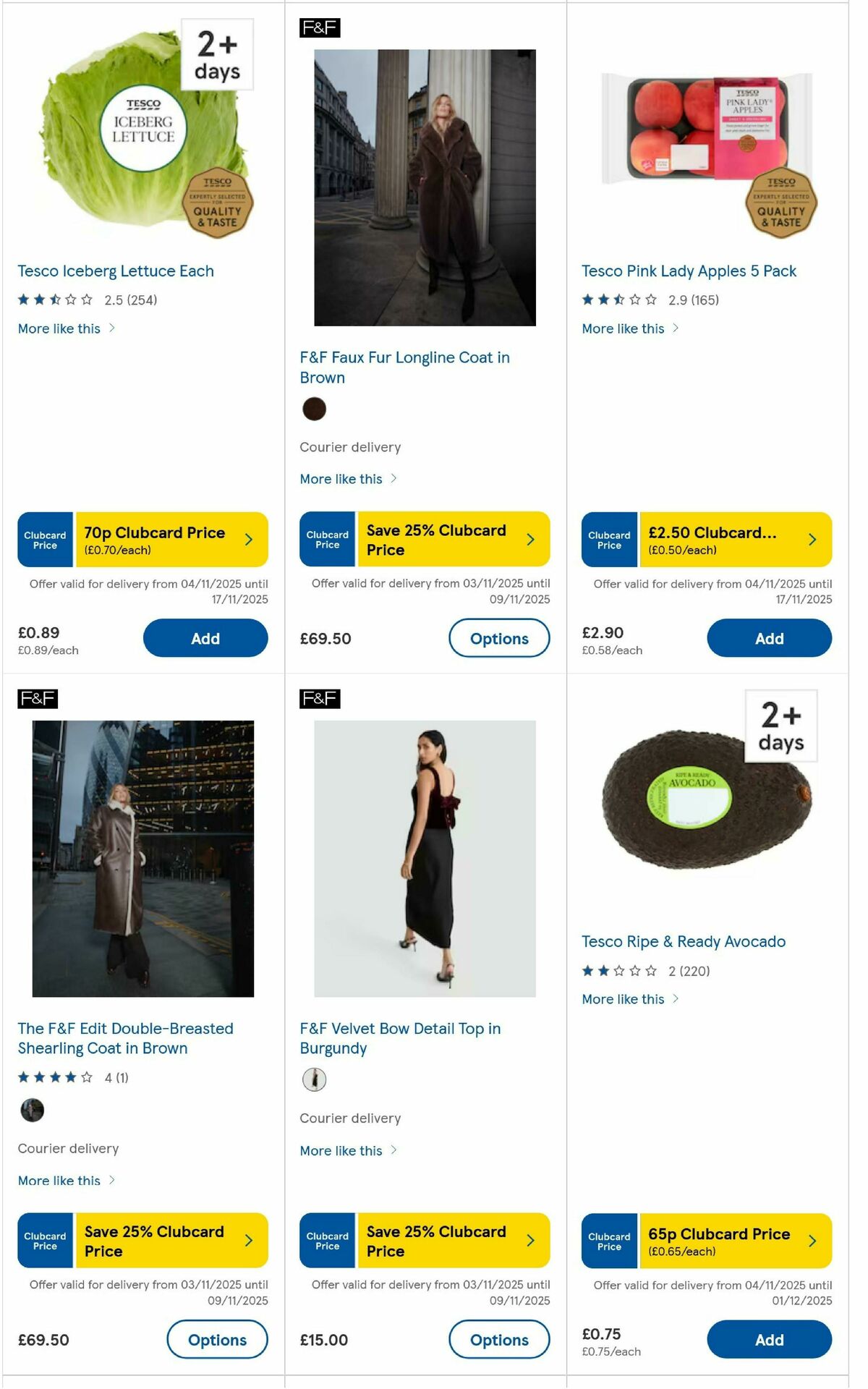 TESCO Offers from 6 November