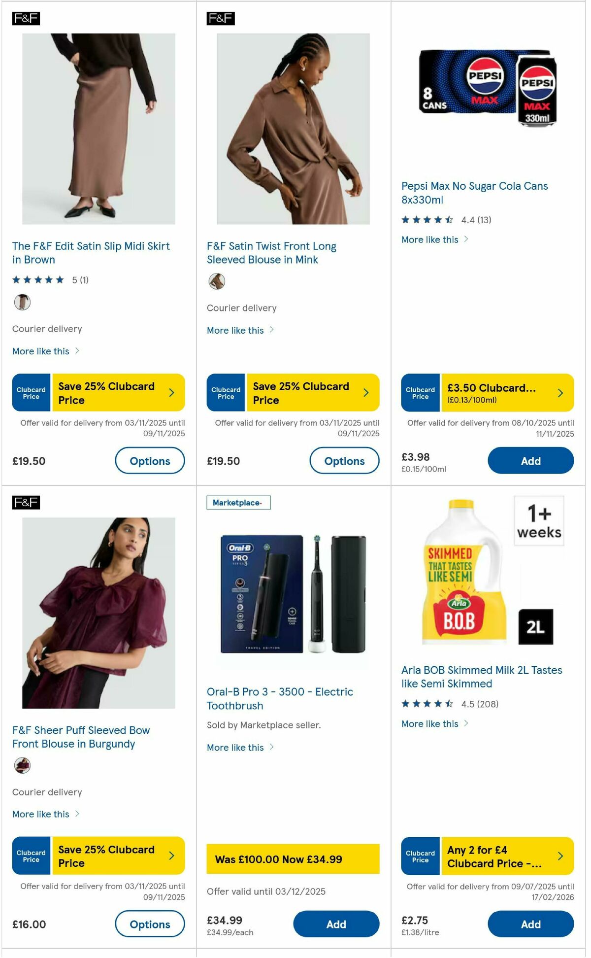 TESCO Offers from 6 November