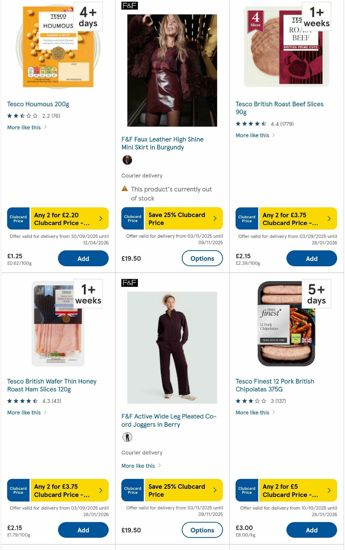 TESCO Offers from 6 November