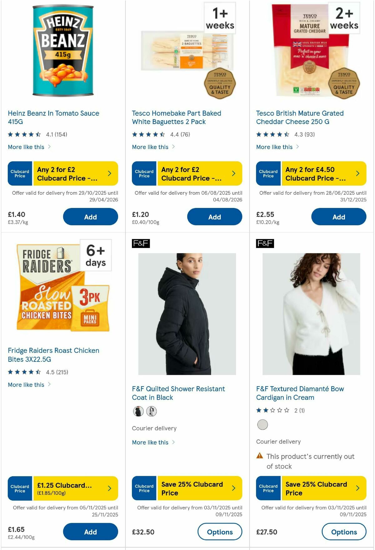 TESCO Offers from 6 November